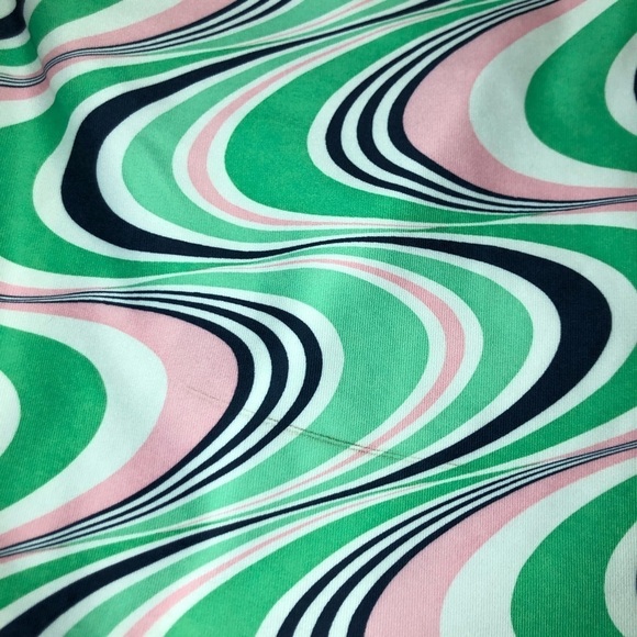 Adidas Active Green & Pink Swirl Print Tankini Top Size Large - Picture 3 of 12